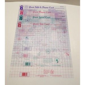 Hot Off The Press Giant Card Stencil Cut-Out Star Spiral Flower Lot of 4